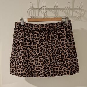 Abercrombie & Fitch YPB Leopard Print Mini Skort - Performance Skort (Size L)
